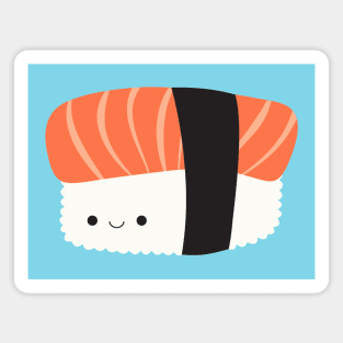 Happy salmon nigiri kawaii sushi Magnet